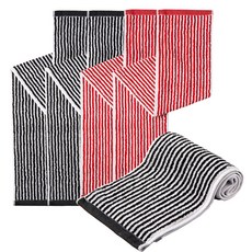 SOFT TOUCH 條紋竹纖維運動毛巾, 隨機發貨, 5個