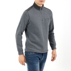 男款PK棉質彈性運動上衣半拉鍊高領T恤 KRMB022