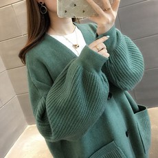 에스텔라 임산부 브이넥 스웨터 가디건 아우터 cac411