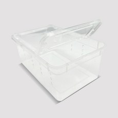 노모이펫 반려동물 H3 파충류 양서류 피딩박스 S 19 x 12.5 x 7.5 cm, 투명, 1개