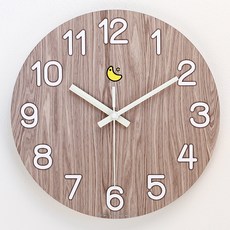 시셈 오로라 야광바늘 무소음 벽시계, 혼합색상