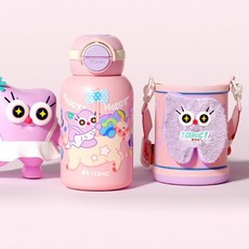 TOMIC 特美刻 藝術插畫兒童款純鈦保溫杯 附杯套, 550ml, 1個, 夢幻樂園