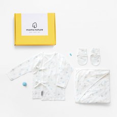 맘스네이처 신생아용 오가닉 양면 출산 선물 3종 세트