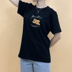 HumbleStudio 女款透氣貴賓狗印花內搭32支棉薄款短袖T恤 KK_140_083