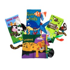오감발달 바스락 꼬리 영어 헝겊책 4종 세트, 그린키즈, 편집부, 상세 설명 참조
