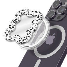 COZ 마블 미러 투명 마그네틱 스마트톡 +자석링, 화이트, 1개