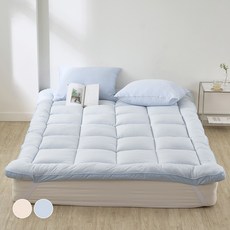 The Cooling 涼感夏季鬆緊帶床墊, 水藍色