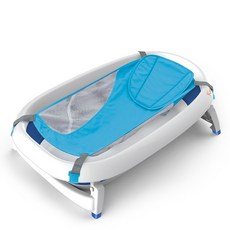 Karibu 嘉嬰寶 折疊式附網椅孩童浴盆, 藍色, 1組