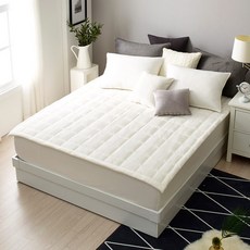 Mienne 摩登燒花超細纖維雙面墊 5mm, 白色