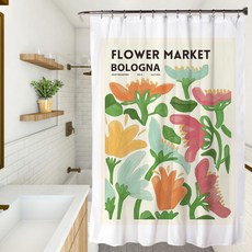 플라워마켓 샤워커튼 TYPE1 120 x 180 cm, 180cm, 1개