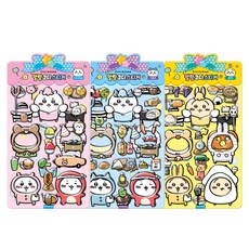 Chiikawa 吉伊卡哇 Dotty Dog 軟Q裝扮貼紙3件組, 無, 混色, 無