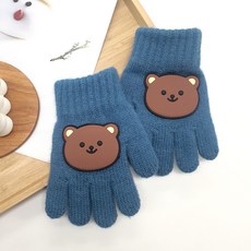 woojooi 兒童快樂熊針織手套