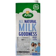 Arla 저지방 우유, 1L, 1개
