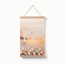 부트핏 침실 벽 인테리어 패브릭 그림 족자, 타입1