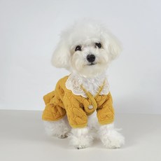 Grooming Dog 滿滿愛心寵物荷葉邊夾克, 黃色