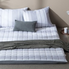 超細纖維絎縫床墊套 BREEZE款, 灰色