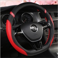 Indeoka 運動握把 D型方向盤套, 紅色