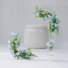 NOBLY 裝飾花環+迷你花瓶, 藍色
