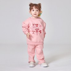 KIDSCOMO 童款蝴蝶結刷毛長袖套裝