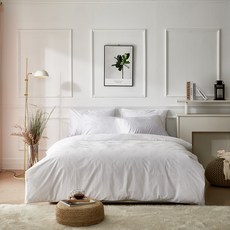 GOOSE&HOME 60支棉羽絨被胎+飯店式被套組, Clova White