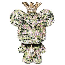 D.O.G 車用芳香劑 方塊熊 綠色 黑櫻桃, 1入, 1個, 水果/山茶