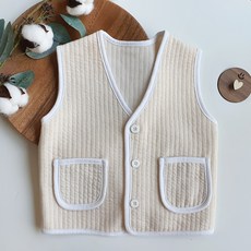 Woojooi 孩童拼色絎縫背心