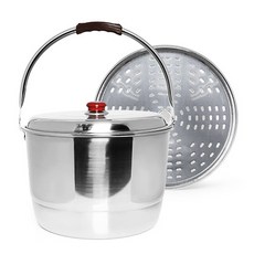 Sunhak 電磁爐不鏽鋼湯鍋 25L, 銀色, 1個, 38cm