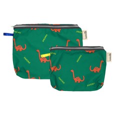 베베슈에뜨 유아용 방수 기저귀 + 도시락 파우치 세트, 쥬라기 그린