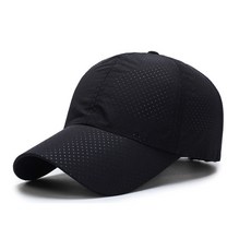 Market A 快乾透氣棒球帽, 黑色, 1個