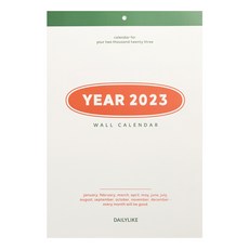 Dailylike 2023年壁掛式月曆, 1入, 混色