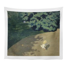 데일리리빙 모던리빙 자연 패브릭 포스터 가리개, 소녀