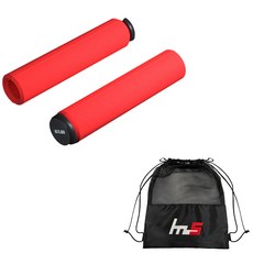 GUB Naya Style 自行車車把把手 2p + 獨家袋套組 CYYP-59-1PU, 紅色（握把）, 1套