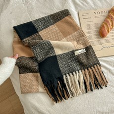 소니오 체스 겨울 따뜻한 목도리 머플러