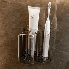 Yoonco 免鑽孔漱口杯牙刷架, 1個, 灰色