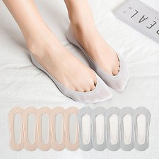 여성용 지앤와이 발등짧은 안벗겨지는 논슬립 페이크삭스 덧신 10켤레