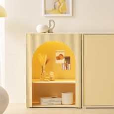 룸앤디 벽난로 LED조명 선반 수납장 템바 일반형 방문설치, 버터