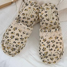 ARYKO 舒適花朵居家拖鞋, 米色, 1個