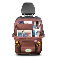 URBAN CAR 車用多功能椅背託盤, 棕色, 1個