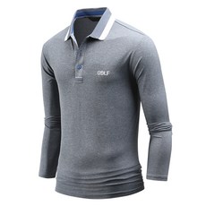 DAKUANG 男款客製化高爾夫服彈性上衣刺繡長袖翻領T恤 E05JKA_JL3987