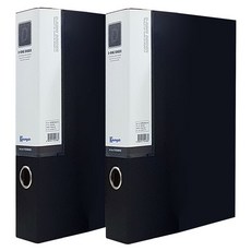 Youngoh 裱褙板D型環活頁夾 3cm, 黑色的, 2個