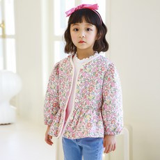 Lala Amang 女孩童碎花縫線外套
