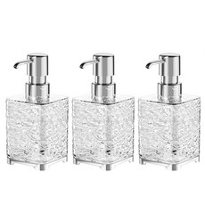 MONACO OLIVE Chandelier方形洗滌劑分裝瓶 300ml, 3個, 透明
