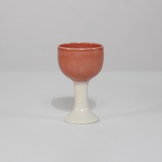 달소금 국산 도자기 손잡이 술잔, 코랄, 1개