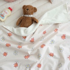PRIELLE 超細纖維棉質嬰兒雙面毯, 小花款