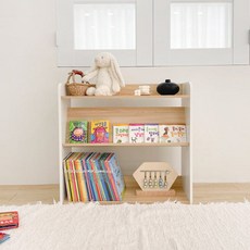 SimpleRoom 兒童用多功能正面書櫃, 橡木色 + 白色, 3層