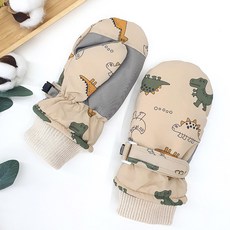 woojooi 男童恐龍野生動物園拇指鋪棉手套組