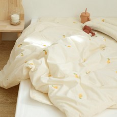 아솜느 순면 100수 캐릭터 유아 자수 차렵이불, 모과