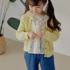 媽咪製造 女童春秋款針織寬鬆粉彩開襟衫