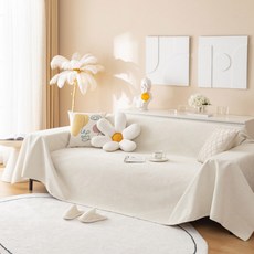 Market Plan 素色柔軟防水沙發套, 1個, 象牙白