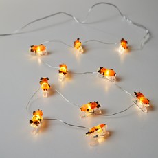 BUTTERSHOP 聖誕節LED魯道夫燈串 USB電源, 棕色 + 橘色, 1個